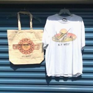 Key West . Size: Extra Large Del Sol T-Shirt & Large Tote Bag Glows in Sunlight